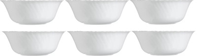 

LUMINARC Feston White Salad bowl Porcelain Bowl(White, Pack of 6)