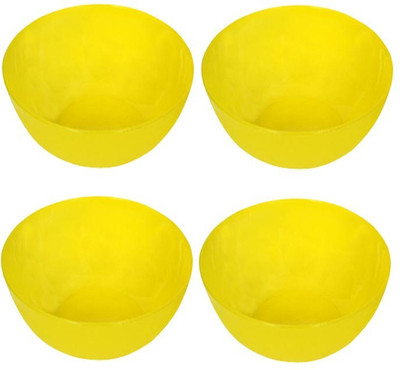 

M Plast Plastic Bowl Set(Yellow, Pack of 4)