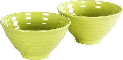 

Iveo Solid Popcorn Melamine Bowl Set(Green, Pack of 2)