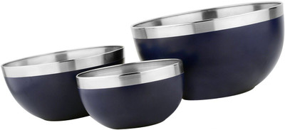 

Winsky Multi Purpose Mixing Or Storage Stainless Steel Bowl Set(Blue, Pack of 3)