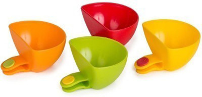 Divinext 4pcs Multi purpose Mini Kitchen Plate Partners Clip Plastic Sauce Bowl Multicolor, Pack of 4 Divinext Bowls