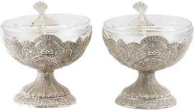 

Prachin Silver Plated Bowl Set(Silver, Pack of 4)