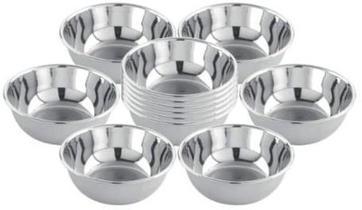 

Ratna Vinod Wati 6 Stainless Steel Bowl Set(Silver, Pack of 12)