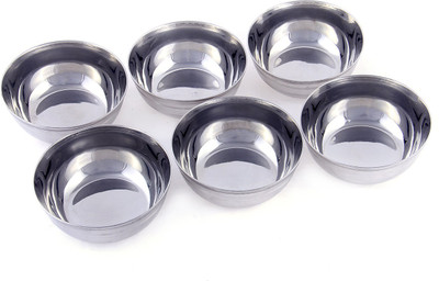 

Clytius Stainless Steel Bowl Set(Steel, Pack of 6)