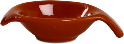 

Caffeine Dip and Sauce Diva Serving Ceramic in Brown Glossy (Set of 1)) Stoneware Bowl(Brown)