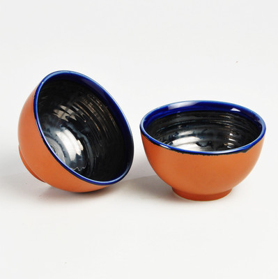 

Cultural Concepts Studio Terracotta Stoneware Bowl Set(Blue, Pack of 2)
