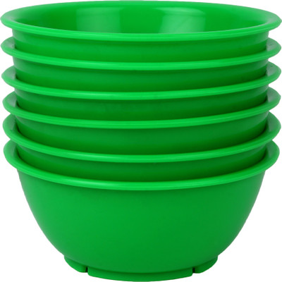 

Day 2 Day Forever Green Microwave Safe Bowls Pack of 6 Plastic Bowl Set(Green, Pack of 6)