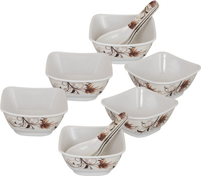 

Shubheksha Melamine Bowl Set(Multicolor, Pack of 12)