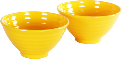 

Iveo Solid Popcorn Melamine Bowl Set(Yellow, Pack of 2)