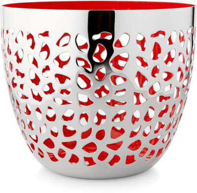 

Magppie Aura Stainless Steel Bowl(Silver, Red, Pack of 1)
