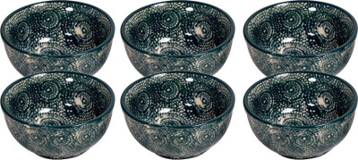 

Elite Handicrafts Elegant Ceramic Bowl Set(Green, Pack of 6)
