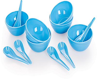 

Cello Ware Soup Set Round (12 pcs) Plastic Bowl Set(Blue, Pack of 12)
