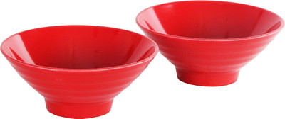 

Iveo Melamine Bowl Set(Red, Pack of 2)