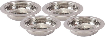 

IndianArtVilla Hammered Entrée Stainless Steel Bowl Set(Steel, Pack of 4)