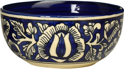

caffeine Katori in Blue Mughal (Set of 1) Handmade Stoneware Bowl(Blue)