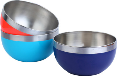 

Homeish Plastic Coated - 15 Cms Stainless Steel Bowl Set(Multicolor, Pack of 3)