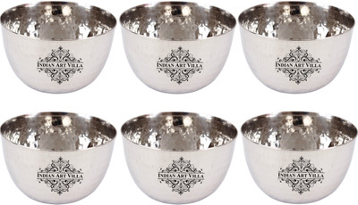 

IndianArtVilla Set of 6 Bowl Steel Bowl Set(Steel, Pack of 6)