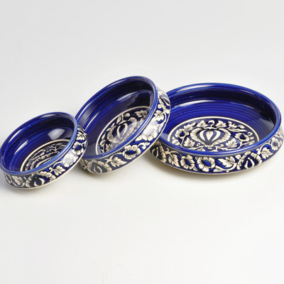 

cultural concepts Stoneware, Ceramic Bowl Set(Blue, White)
