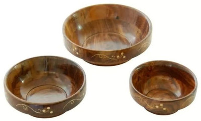 16% OFF on Onlineshoppee Wooden Bowl Set(Brown, Pack of 3) 16% OFF on Onlineshoppee Wooden Bowl Set(Brown, Pack of 3)