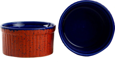 

Caffeine Stoneware Bowl Set(Orange, Blue, Pack of 2)