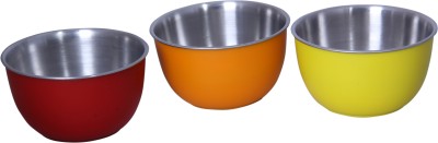 Liefde Stainless Steel Bowl Set(Multicolor, Pack of 3) at flipkart