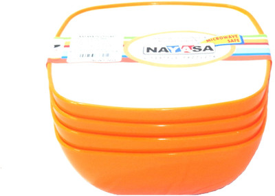 

Nayasa Plastic Bowl Set(Orange, Pack of 4)