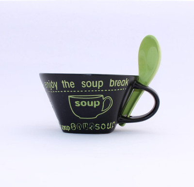 

Aarzool Ceramic Bowl(Green, Black, Pack of 1)