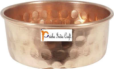 Prisha India Craft Copper Serving Bowl High Quality Handmade Pure Hammered Dinner Katoris for use Dinner Restaurant Hotel Home Ware Gift Item(Pack of 1, Brown)