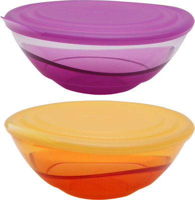 

Tupperware Plastic Bowl(Orange, Purple, Pack of 2)