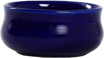 

Caffeine Dip and Sauce Chirag Serving Ceramic in Blue Glossy (Set of 1) Handmade Stoneware Bowl(Blue)