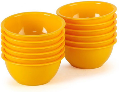 

Dreamhome Plastic Bowl Set(Yellow, Pack of 12)