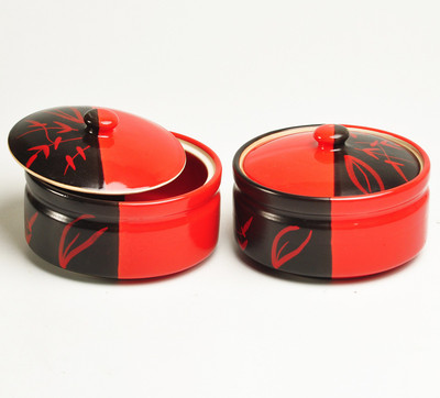 

Cultural Concepts Duett Bowl Ceramic, Stoneware Bowl Set(Red, Black, Pack of 2)