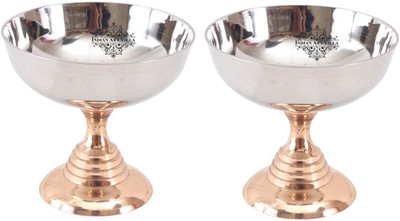 

IndianArtVilla Ice Cream Stainless Steel Bowl Set(Steel, Pack of 2)
