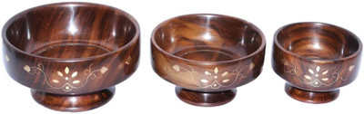 

Univocean UNIV_043 Wooden Bowl Set(Brown, Pack of 3)