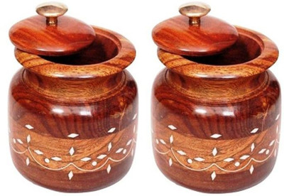 Craftatoz Wooden Bowl Set(Brown)