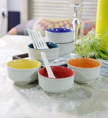 

Unravel India Ceramic Bowl Set(White)