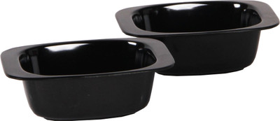 

Iveo Solid Manchurian Melamine Bowl Set(Black, Pack of 2)