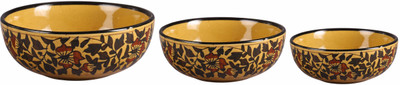 Caffeine Brown Sehra Stoneware Bowl Set(Multicolor, Pack of 3) available at flipkart for Rs.1899