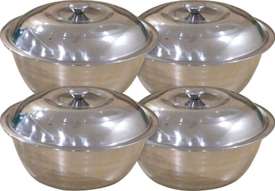 77% OFF on Kitchen Pro Stainless Steel Serving Bowl(Silver, Pack of 4) 77% OFF on Kitchen Pro Stainless Steel Serving Bowl(Silver, Pack of 4)