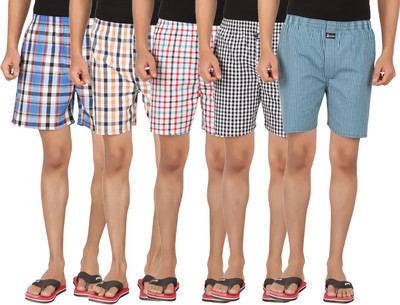 

Joven Checkered Men's Boxer(Pack of 5, Multicolor