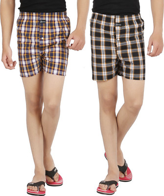 

Joven M28 Checkered Men's Boxer(Pack of 2, Multicolor