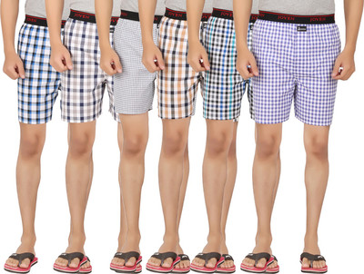 

Joven Checkered Men's Boxer(Pack of 6, Multicolor
