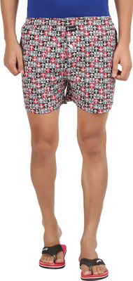 

Joven Printed Men's Multicolor Basic Shorts, Grey melange