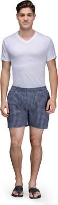 

Being Fab Checkered Men's Purple Boxer Shorts