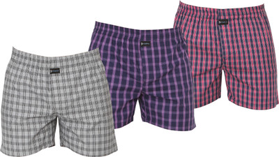 Careus Checkered Men Boxer(Pack of 3) Careus Checkered Men Boxer(Pack of 3)