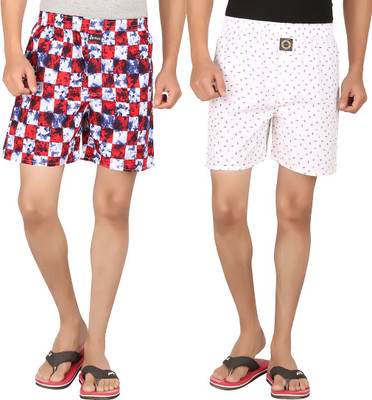 

Joven Printed Men's Boxer(Pack of 2, Allover;white