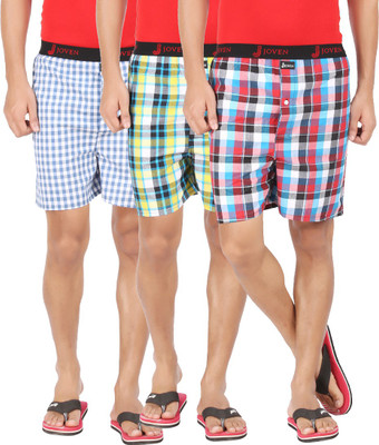 

Joven ML-8 Checkered Men's Boxer(Pack of 3, Multi