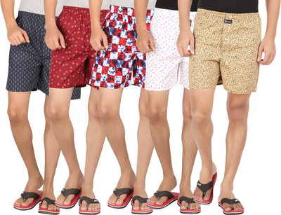 

Joven Printed Men's Boxer(Pack of 5, Beige;blue;multicolor;red;white