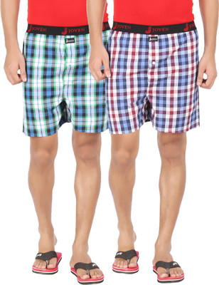 

Joven ML-23 Checkered Men's Boxer(Pack of 2, Multi