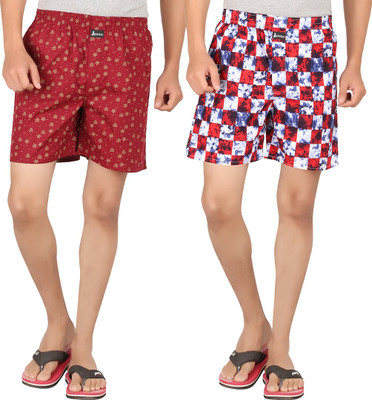 

Joven Printed Men's Boxer(Pack of 2, Allover;red